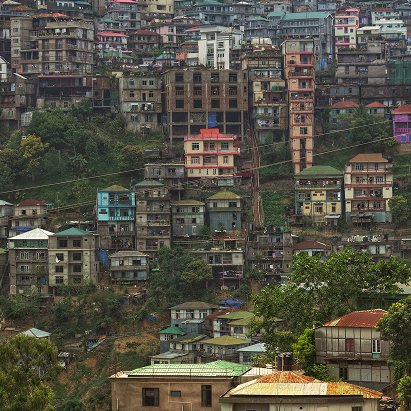 Mizoram hillside town