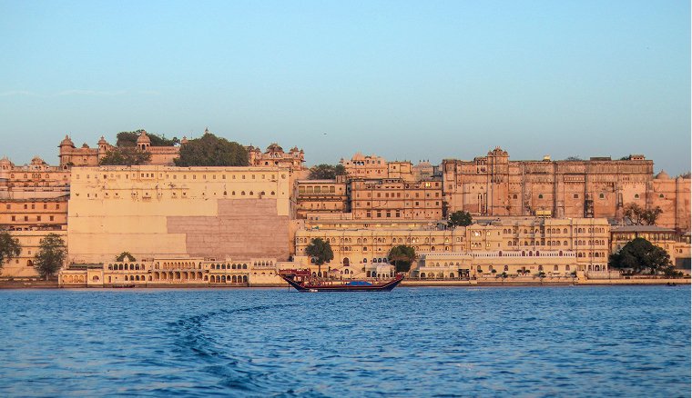 Heritage palace in Rajasthan by the lake