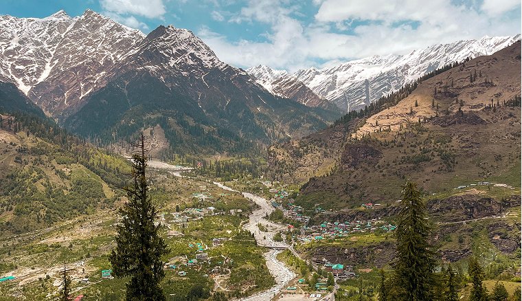 Snow-peaked mountains of the Himalayan Belt